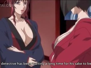 Υπέροχος hentai femme fatale τσιμπουκώνοντας και άλμα μεγάλος καβλί
