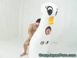 Japonesa duck mademoiselle facialed!